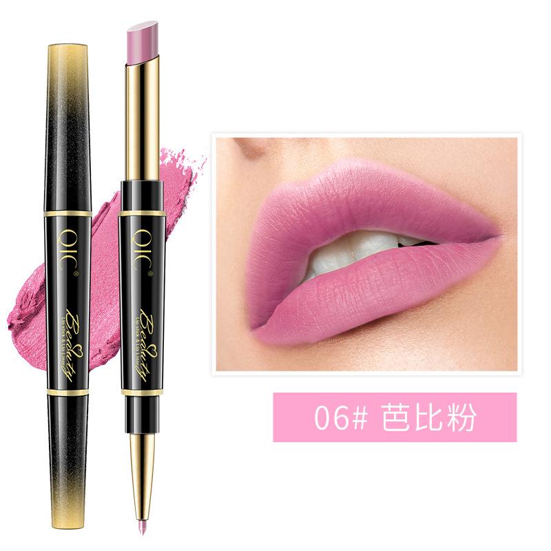Lipstick, Lip Liner, Double-Ended Two-In-One Live Broadcast, Recommended Makeup, Rotating Lip Liner, Hook Line Drawing Lipstick