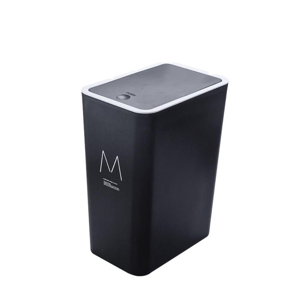 Garbage Bin Plastic Trash Bin Rectangular Nordic Trash Can with Lid Waste Bins Bathroom