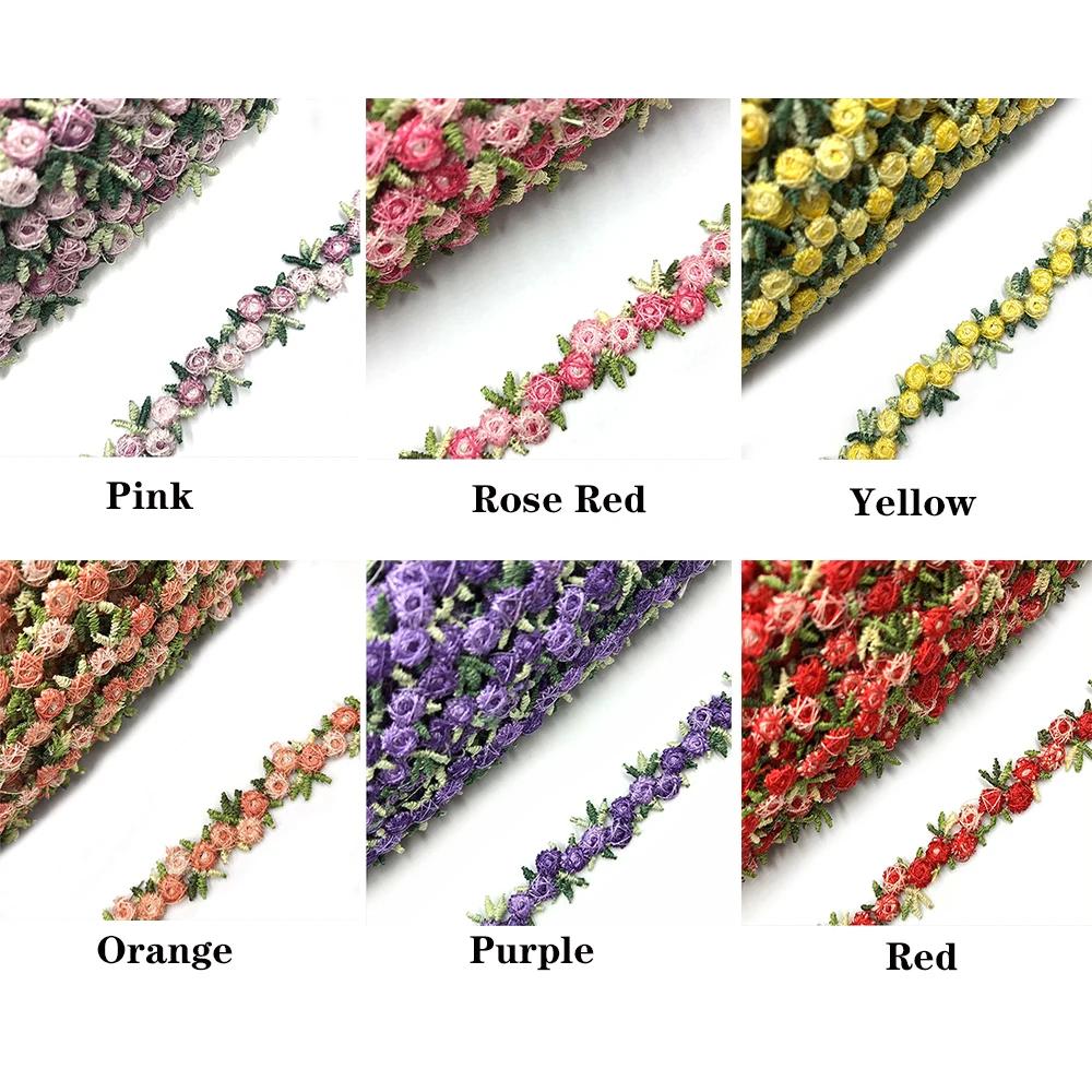 Clothes Accessories Wedding Dress Polyester Embroidered Flower Lace Trim Water Soluble Ribbons Fabric Trim