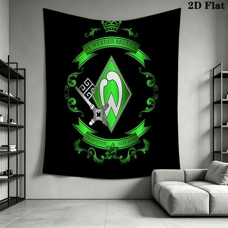 Werder Bremen poster Wall Hanging Printed Fabric Blanket Decorative Tapestries for Bedroom Living Room Home Decor