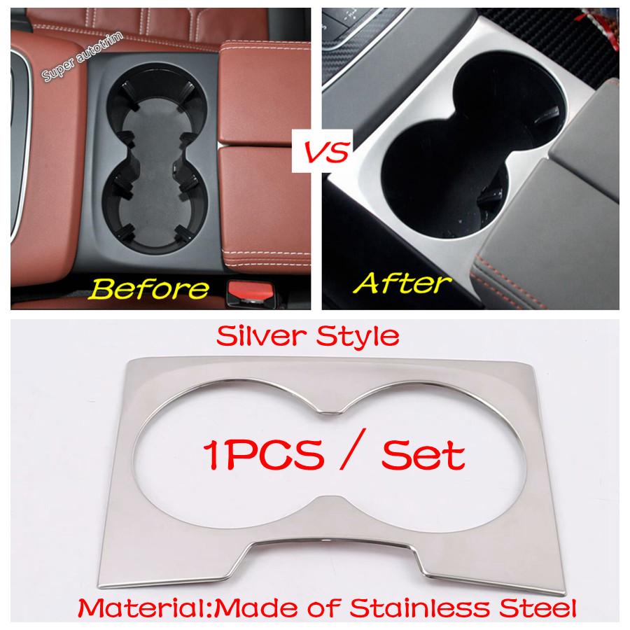 Central Console Front Water Cup Holder Panel Decoration Cover Trim Carbon Fiber Accessories For Citroen C5 Aircross 2018 - 2024