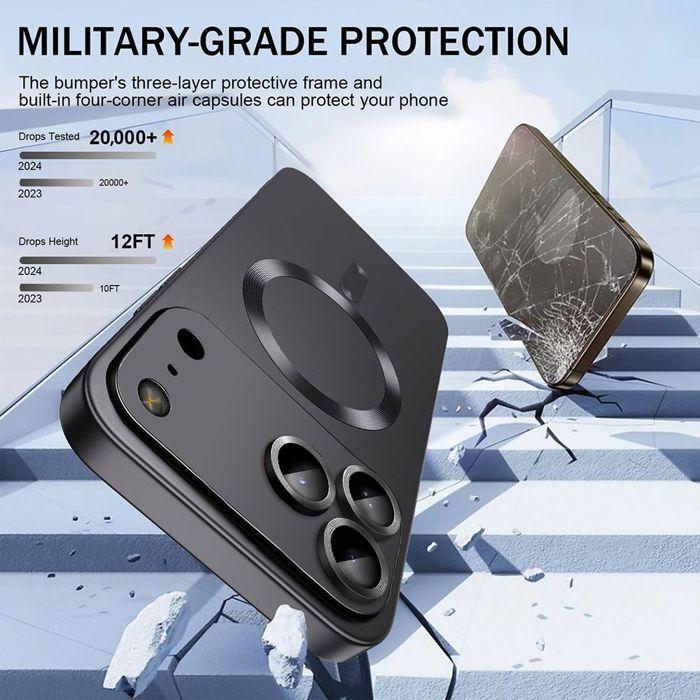 Coque pour iPhone 18 Pro, Silicone Slim Anti-Rayures avec Anneau Magnétique Noir - 2 Verres Trempés