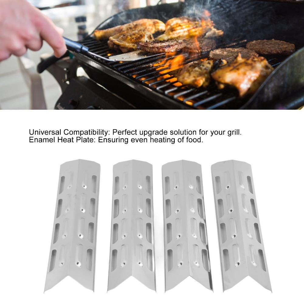 4 ks Nerezová tepelná deska Štít Nastavitelný krotitel plamene pro BBQ Venkovní vaření