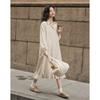 Demana Women's Spring Ruffle Edge Pure Cotton Shirt Dress