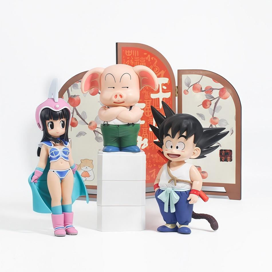 Dragon Ball Z Anime PVC Figure - Cute Sr. Popo Karin Sama with Goku Vegeta Oolong Super Saiyan Model Toy Collectible