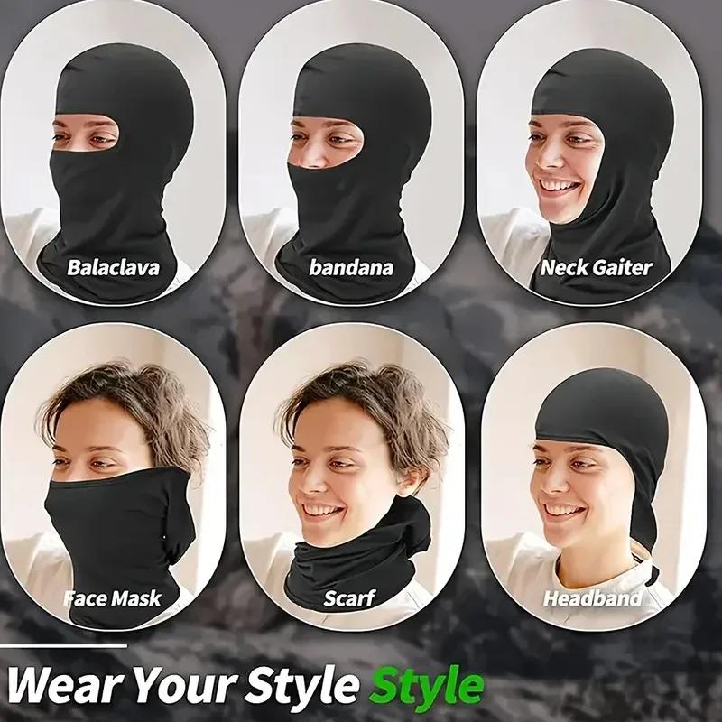 Black Motorcycle Face Mask Moto Balaclava Winter Mask Face Shield Cycling Motorcycle Mask for All Seasons,12 Colors