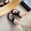 Fashion CRLAYDK Leather Womens Sandals Summer Flat Slip On Fashion Flip Flops Comfortable Dressy Summer Casual Walking Beach Slides