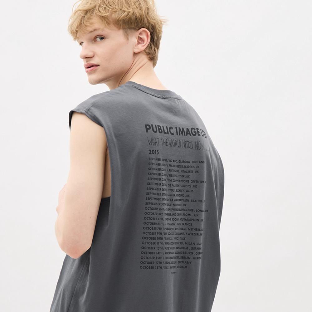 

GU от Uniqlo без рукавов T MUSIC Public Image Ltd. 1