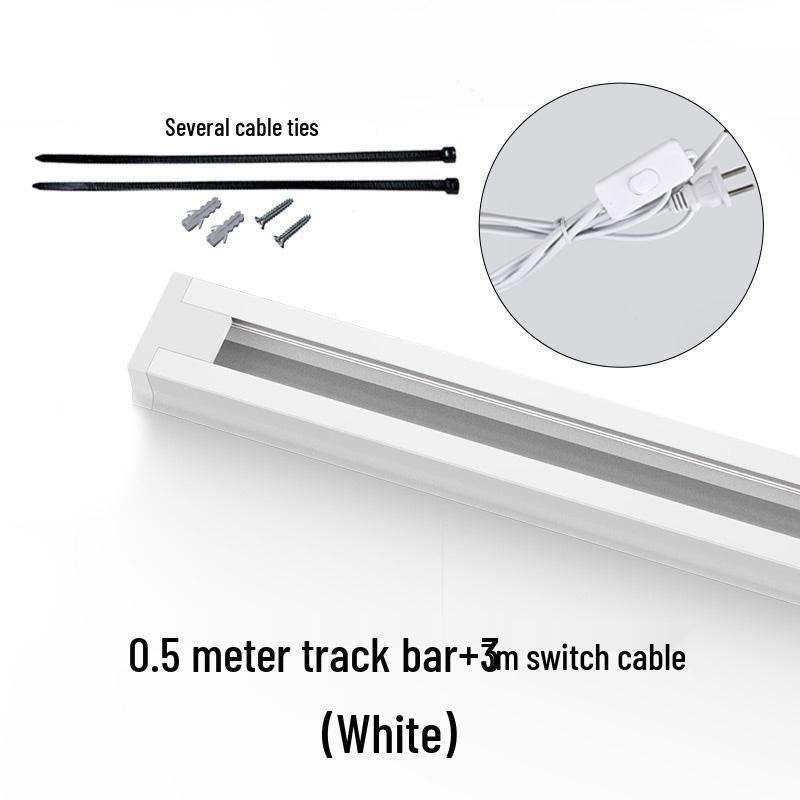 Copper Rail LED Plant Spotlight: Universal Aluminum Track Light Connector, 0.5m Rail
