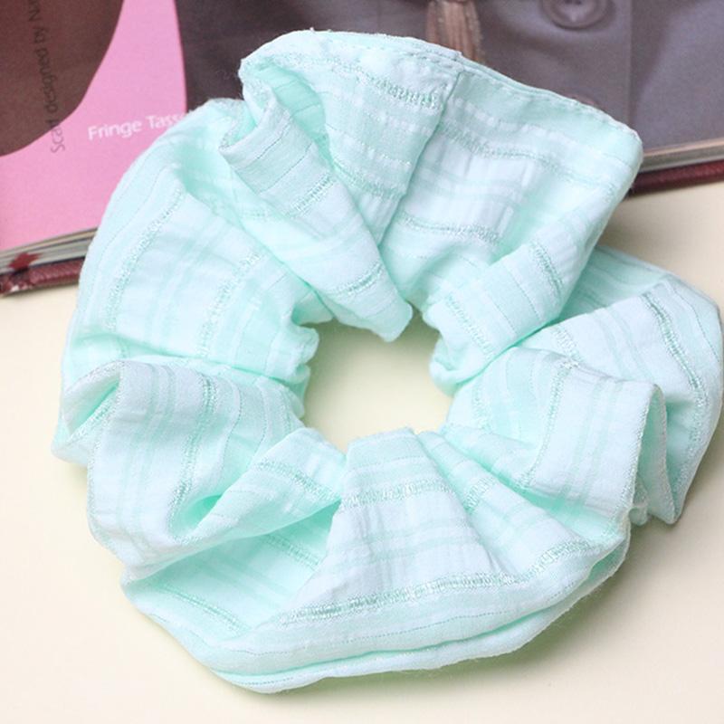 

Bestilk Cute Vsco Cotton Scrunchies Ponytail Holder for Girl Hair Tie Hair Rope Scranchy Headwear Schrunchie зелений