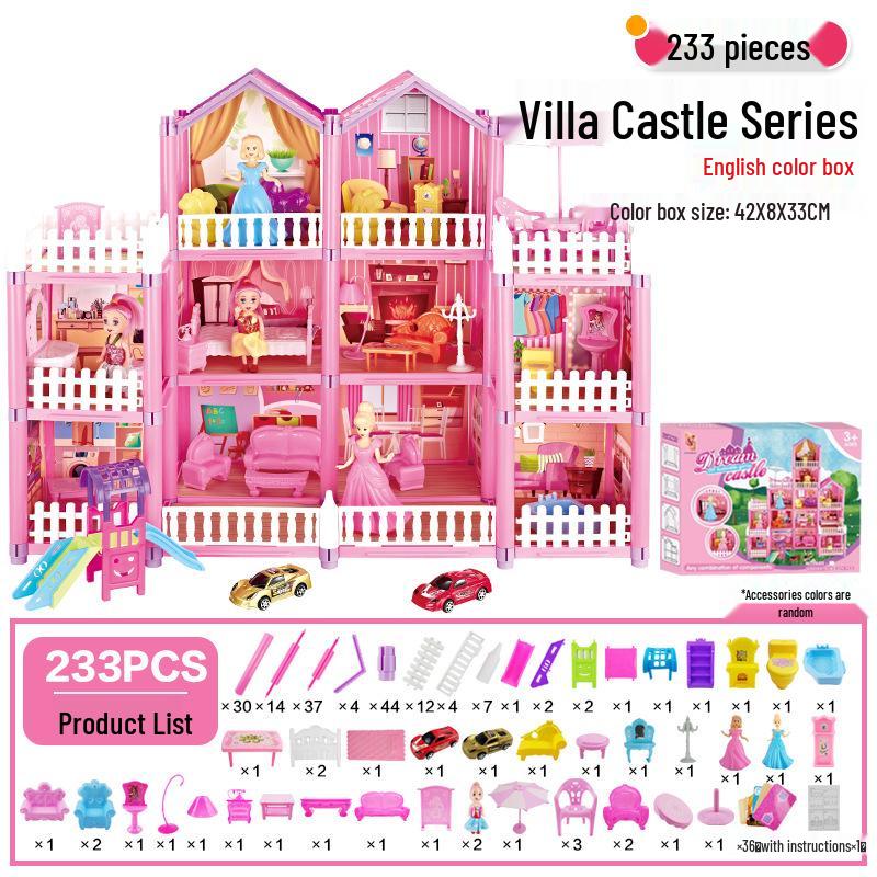 Princess Dream Castle: Big Villa Playhouse for Girls - Fun Role-Playing and Building Set