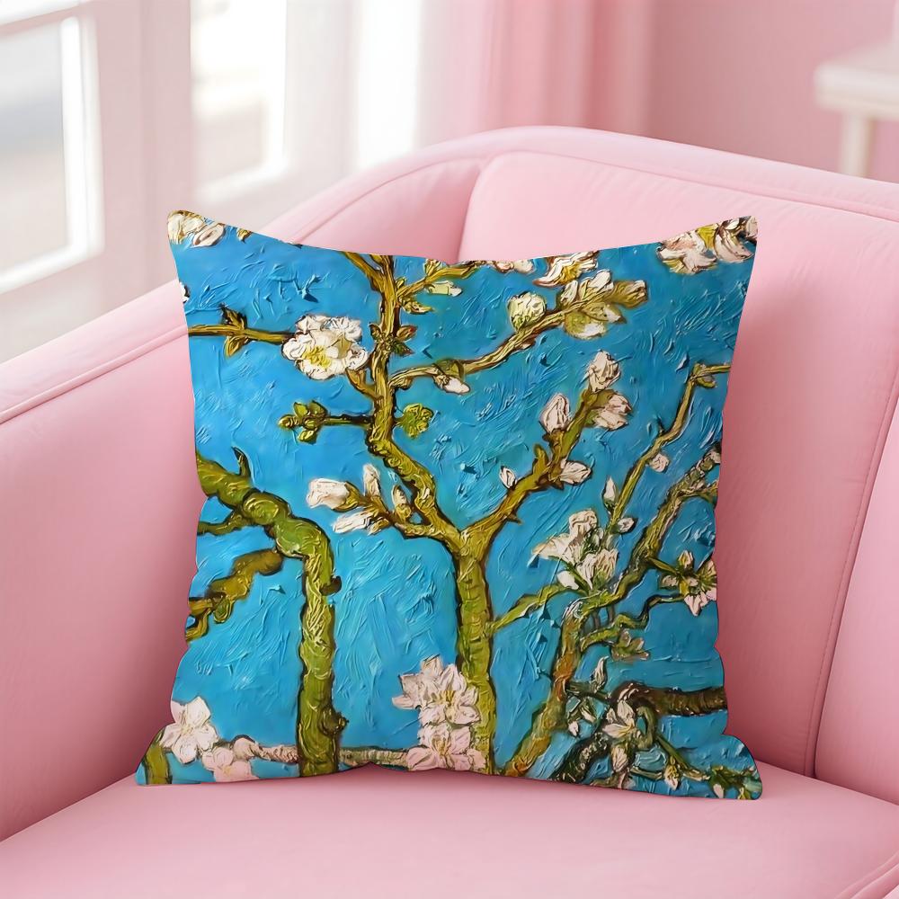 V-Van G-GoghS Cushion Cover Comfortable Reversible Pillow Cover Ideal for Car Sofa Bedroom & Beyond