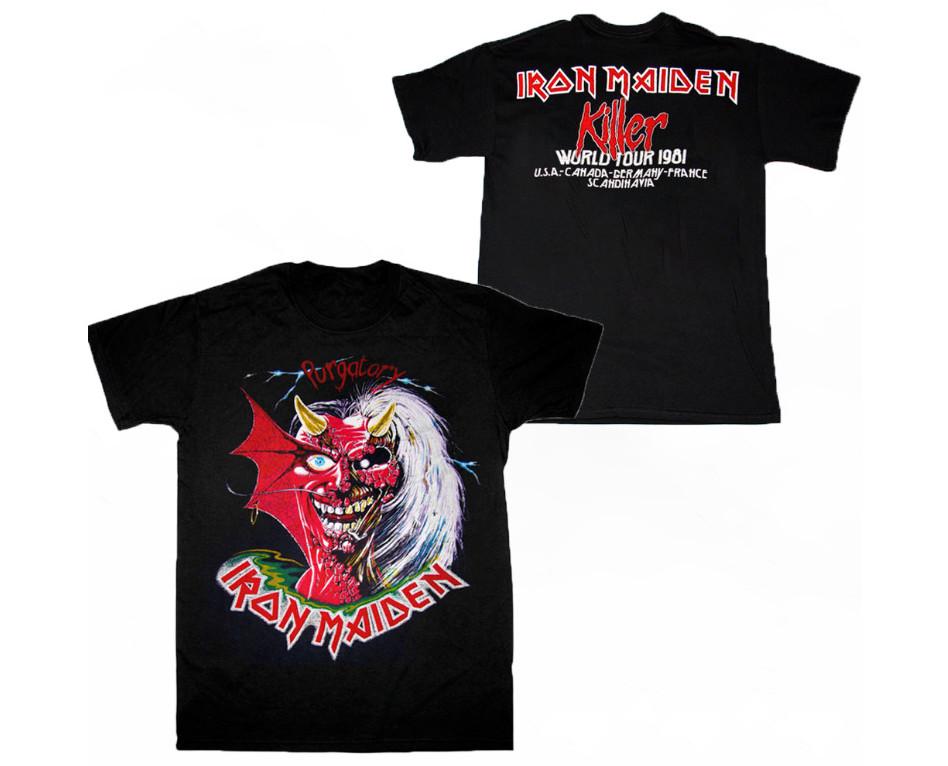 

Iron Maiden Band T-Shirt, Iron Maiden Purgatory Killer World Tour 1981 T-Shirt XL