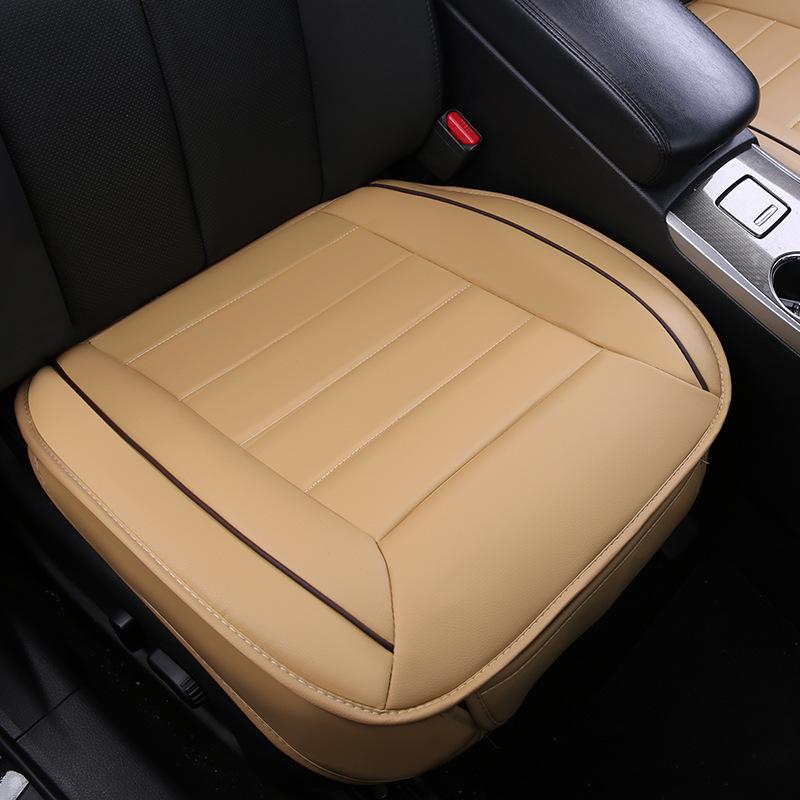 Universal Car Seat Cushion Set: Luxury Nappa Leather, All-Season, Backless Design, Fits Five Seats
