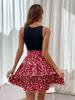 Summer New Women Sleeveless Printed Backless Dress Ready