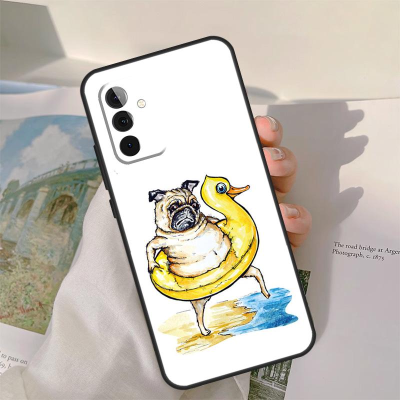 Cute Pug Dog Case For Samsung Galaxy A52 A32 A12 A22 A16 A26 A36 A56 A06 A55 A35 A15 A54 A34 A14 A13 A53