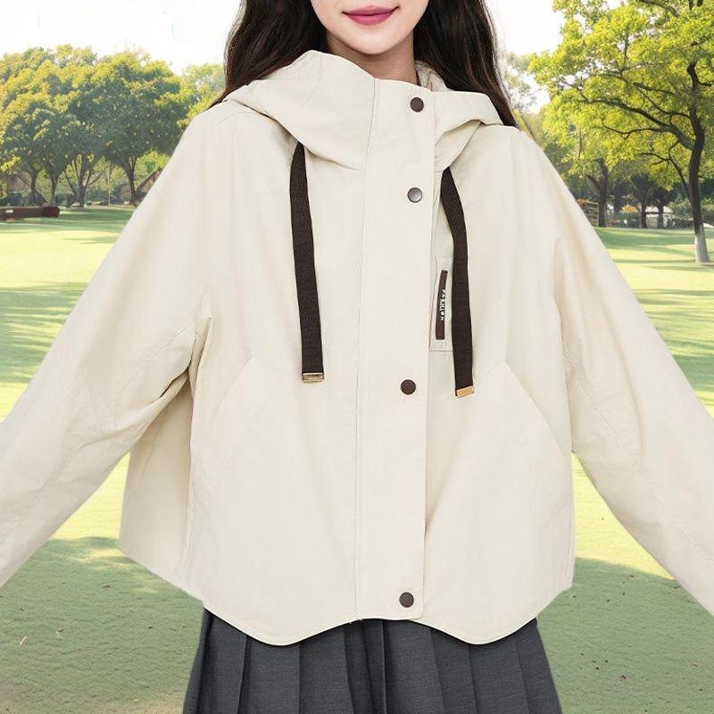 

Женская короткая куртка с капюшоном для улицы, водонепроницаемая, ветрозащитная, легкая, для пеших прогулок, альпинизма, повседневная спортивная куртка XXL бежевый