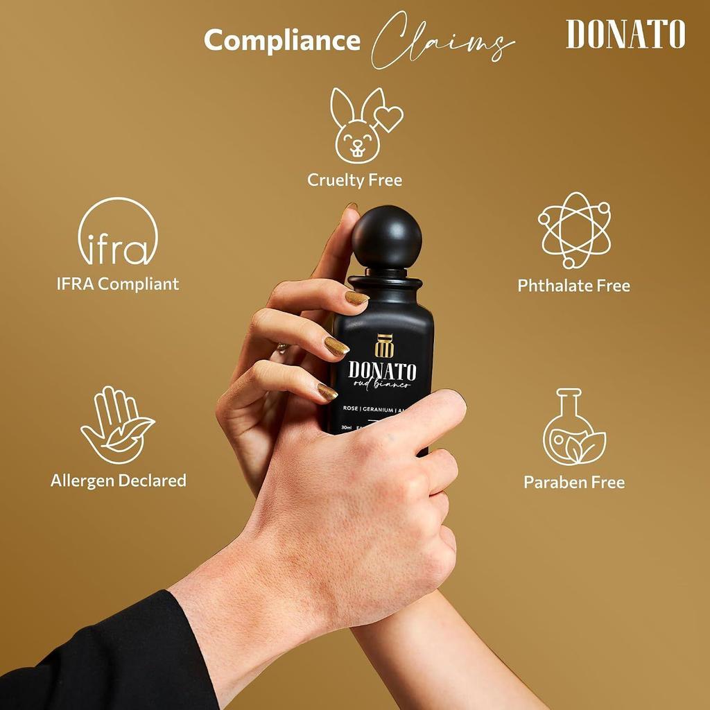 DONATO Oud Bianco Eau De Parfum Perfume For Men & Women, 30 Ml|Premium Luxury Perfume