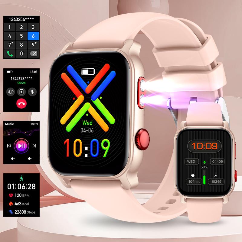 

New Smart Watch Men Women 1 .83inch Bluetooth Call Message Reminder 24 Hour Health Monitoring Smart Watch For Android OS