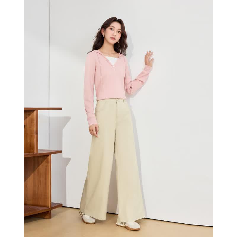 IEFIEF 2026 Autumn Wide-Leg Pants