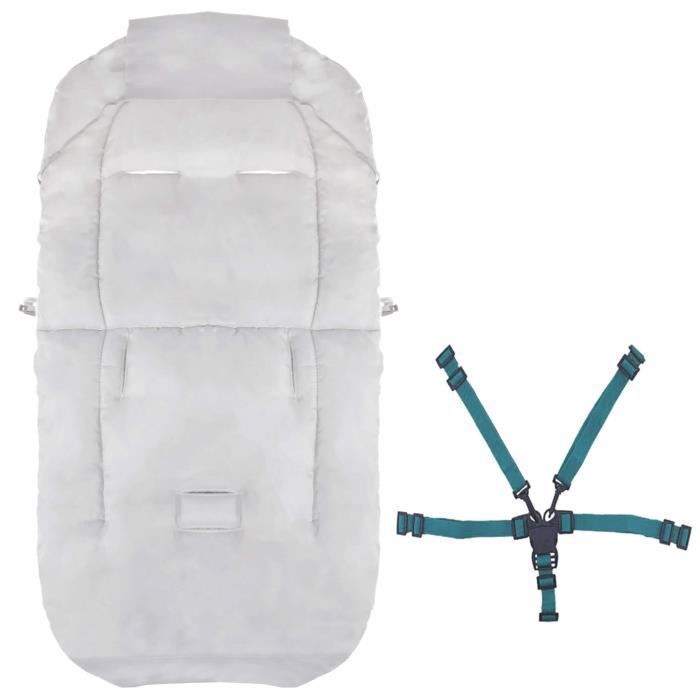 Springos® chancelière bébé universelle pour poussette, luge, siège auto et landau 4 en 1 | 90 cm - bleu / gris