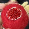 Handmade Pomegranate Wool Felt Bag Charm Keychain Ornament