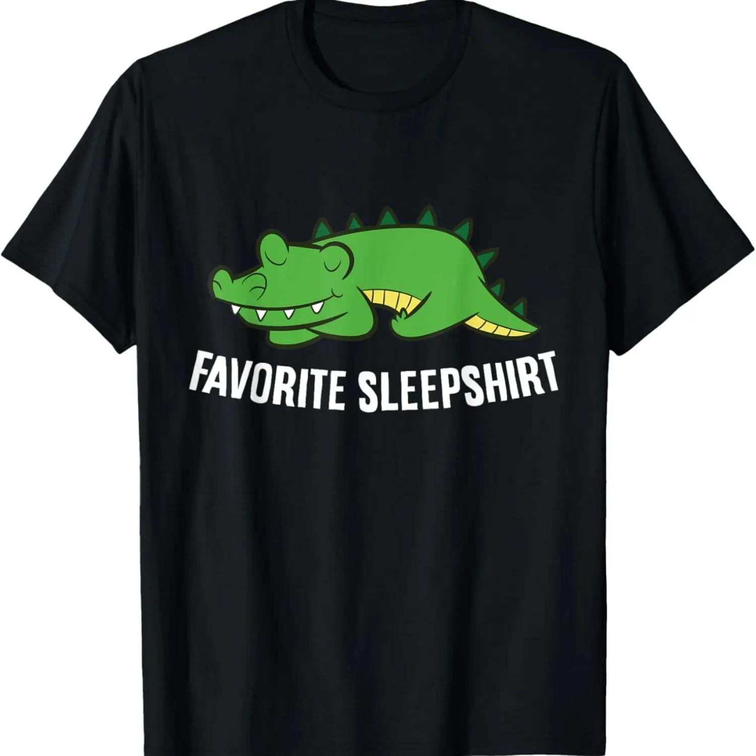 

Favorite Sleepshirt Alligator Lover Alligator Pajama T-Shirt S чёрный