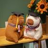 High-Quality Doctor Hat Capybara Plush Toy Graduate Plush Dolls Cute Stuffed Animal Plushie Soft Cartoon Pillow Graduation Gift