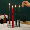 Christmas Colorful Cone Rod Printed Long Rod Candle Home Romantic Cone Rod Wax Festival
