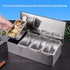 3/4/5/6 Gird Seasoning Box Stainless Steel Kitchen Spiece Storage Box  Commercial