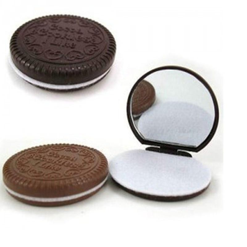 

1 шт. Портативное мультяшное шоколадное маленькое зеркало-расческа Женское милое удобное зеркало для макияжа в виде сэндвича