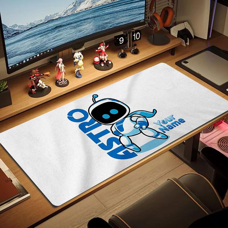 ASTRO BOT Custom Name Large Size Mouse Pad Large Gaming Table Cushion Non-slip Laptop Tablet Big Mousepad XXL Mat Mini PC Playmat With Lock Edge