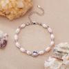 Collar de perlas de agua dulce y amatista natural para mujer, plata de ley 925, joyería de cuentas de colores, pendientes de cadena para clavícula, lote