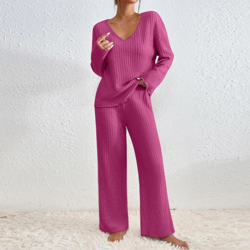 2025 Autumn/Winter Women's Wide-Leg Tracksuit: Casual Long-Sleeve Two-Piece Set for Commuting & Multi-Occasion Wear
