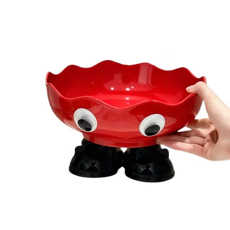 Lingnuo Cute Cartoon Big Foot Draining Fruit Snack Plate