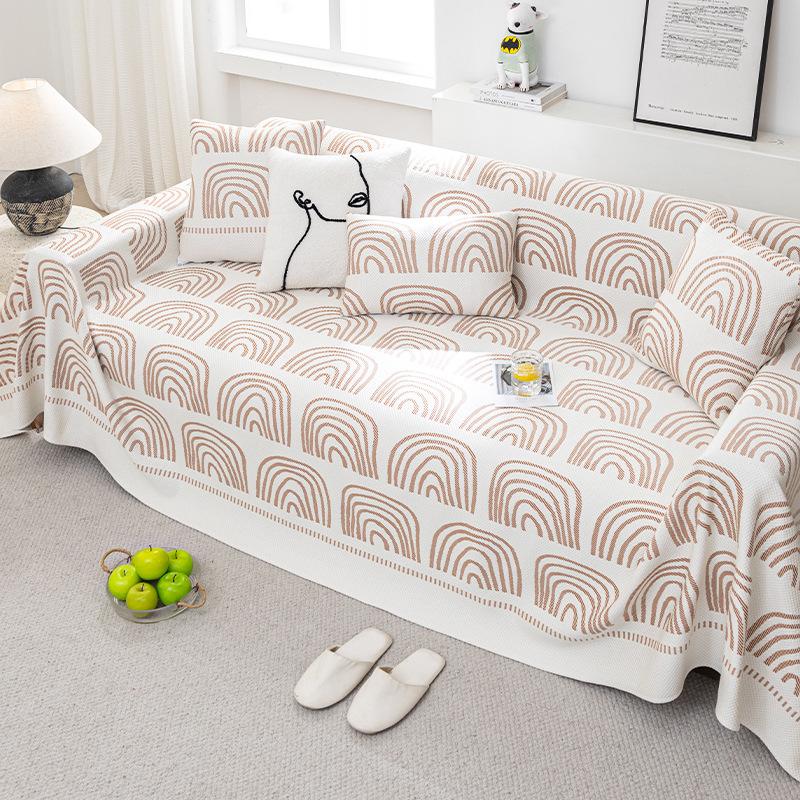 Summer Sofa Covers Towel Green Blanket for Living Room Anti Scratch Couch Cover Cooling Chair Slipcover One Piece