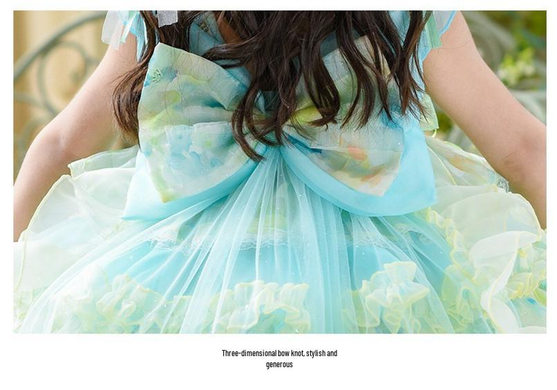 Sommer-Lolita-Kleid für Mädchen - Prinzessinnen-Geburtstags- und Festkleid Der Zauberer von Oz