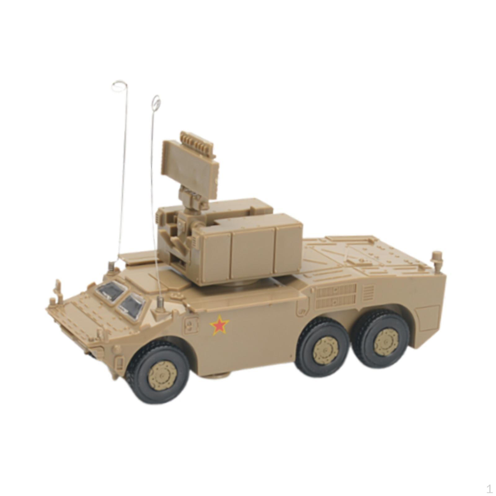 

1/72 Броньована машина Будівництво 4D Збірка Симуляція Настільний декор Набір бойової машини жовтий