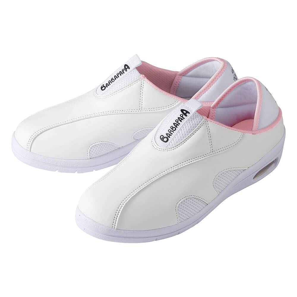 

Barbapapa 2-Way Nurse Shoes, Lightweight, Air-Filled, 3E, Women s, Size 23, White/Pink, 3948211A