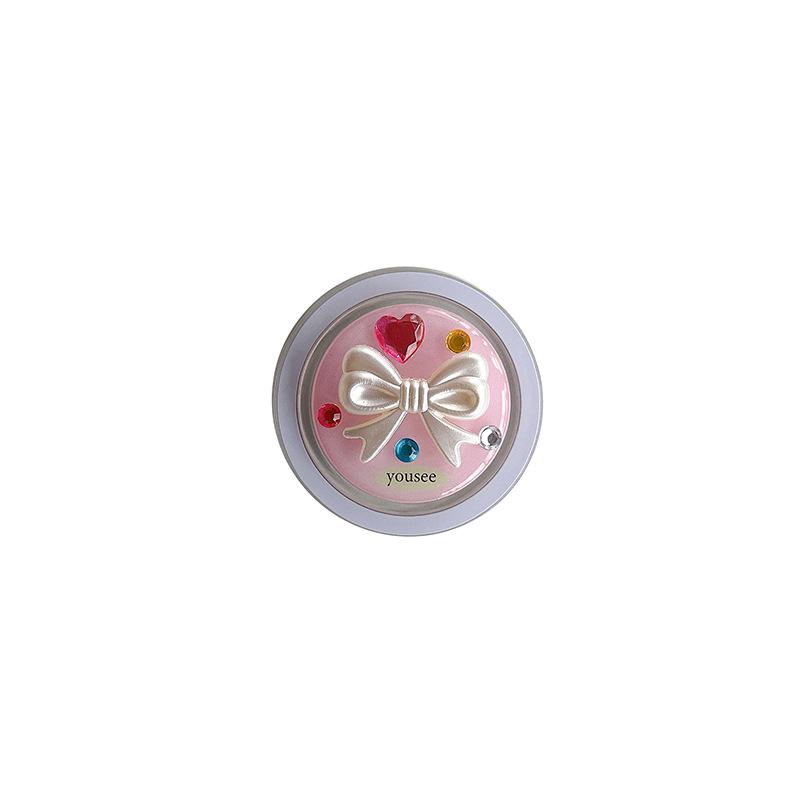 Cute Bow, Small Animal, Candy Color, Mobile Phone Airbag Holder, Magnetic Suction, Retractable Removal, Rhinestone Gemstone.