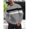 Men's Casual Sports Long Sleeve T-Shirt Breathable Fitted Long Sleeve, Machine Washable