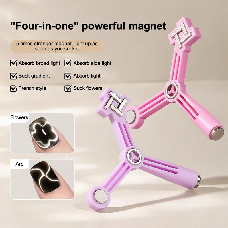 4 In 1 Multifunctional Five-Pointed Star Cat Eye Nail Art Magnetic Stick Suitable For Uv/Led Gel Nail Polish Magnet Strong