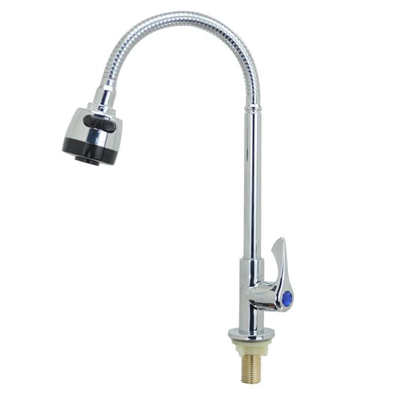 

Yimeilinuo LSL404 Brushed Brass Single Cold Deck-Mounted Swivel Faucet