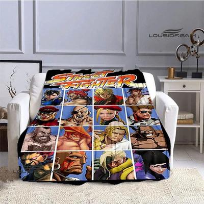 Manta con estampado de Street Fighter, juego clásico, manta cálida con brida, forro para cama, manta de viaje para el hogar, manta de Picnic, regalo de cumpleaños