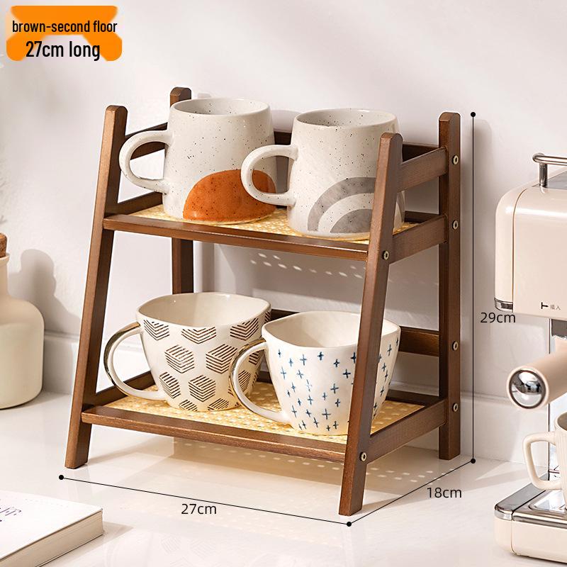 High-End Light Luxury Desktop Cup Holder & Organizer for Mugs, Glasses, and Paper Cups