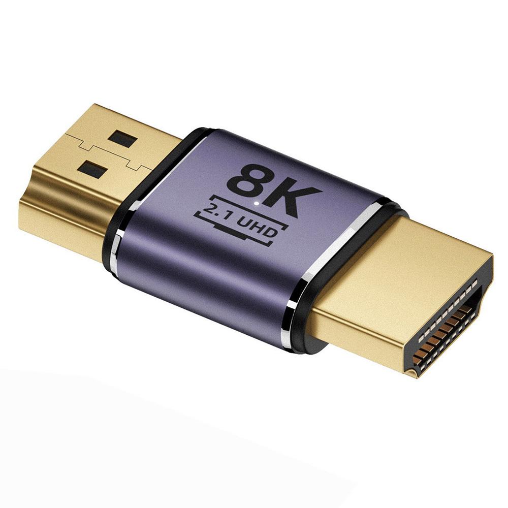 

HD-011-A8K14 Gold-Plated HDMI Male to HDMI 2.1 Male Extension Adapter HDMI Coupler UHD 8K 60Hz Video Output Converter As Shown A