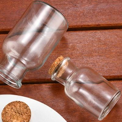 Multi Purpose Transparent Glass Bottle Laboratory Cork Stopper Reagent Vial Household Small Parts Storage Subpackage Container