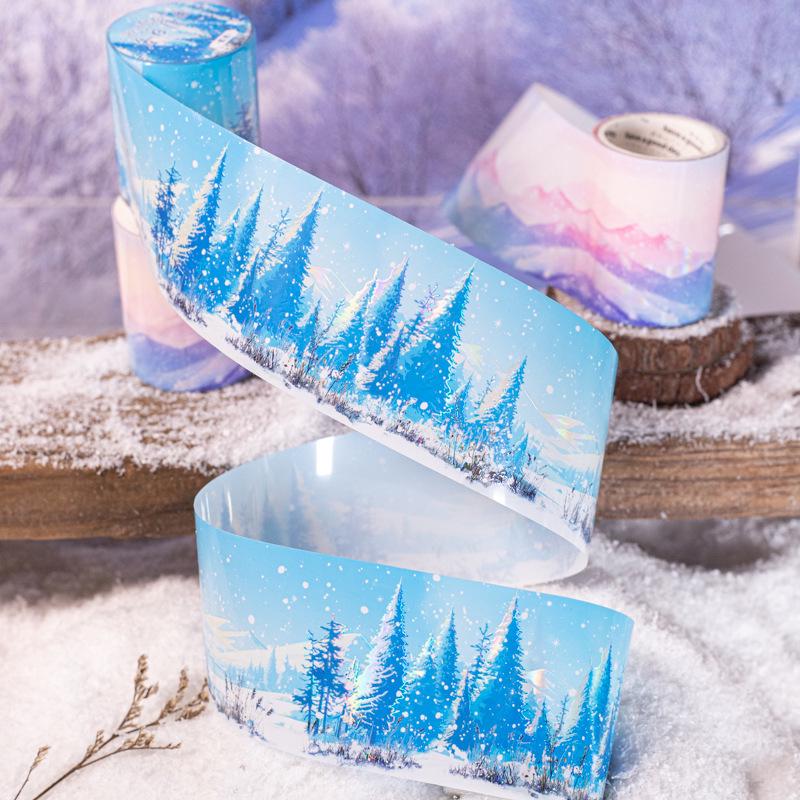 Winter Scenery Rainbow Light Tape: 6 Stylish Designs - Winter Overture Sticker Series