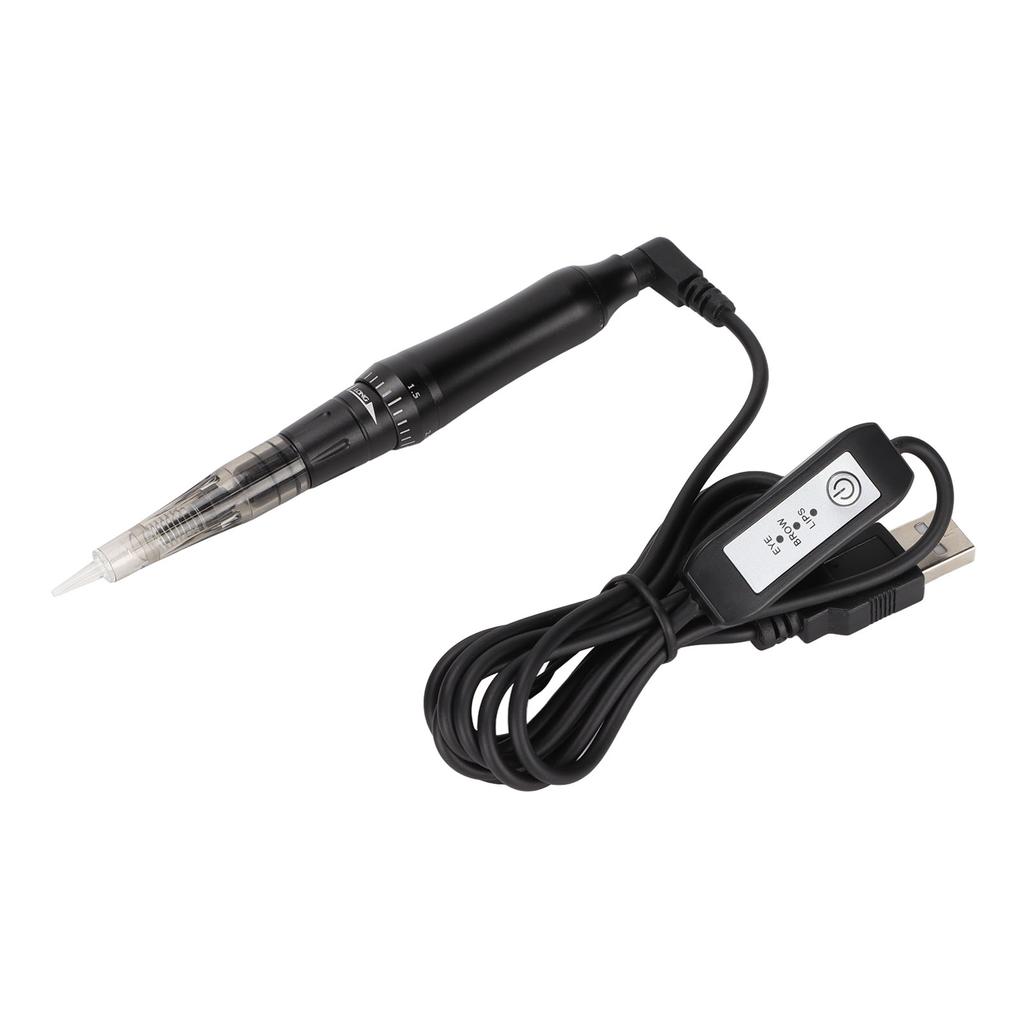 Semi Permanent Eyebrow Tattoo Machine Low Noise Eyebrow Lip Eyeliner Tattoo Machine Black 110‑240V