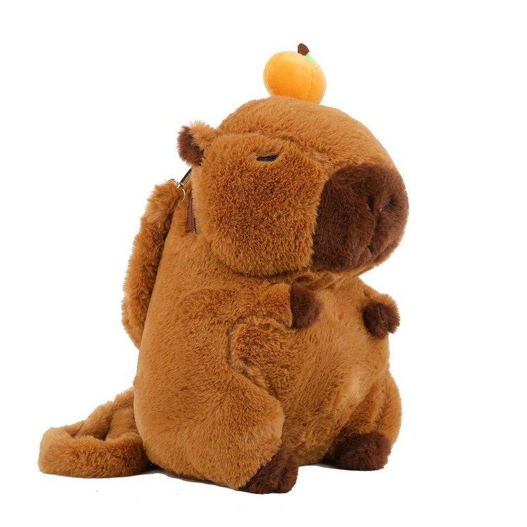 

Капібара Плюшевий рюкзак Kawaii Fashion Plushie Doll Хутряна сумка Дитяча сумка На плече Міні-рюкзак Сумки Подарунки для подруги 31cm-40cm білий